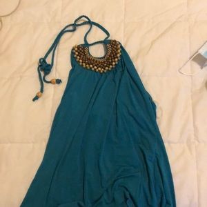 Blue Halter Blouse